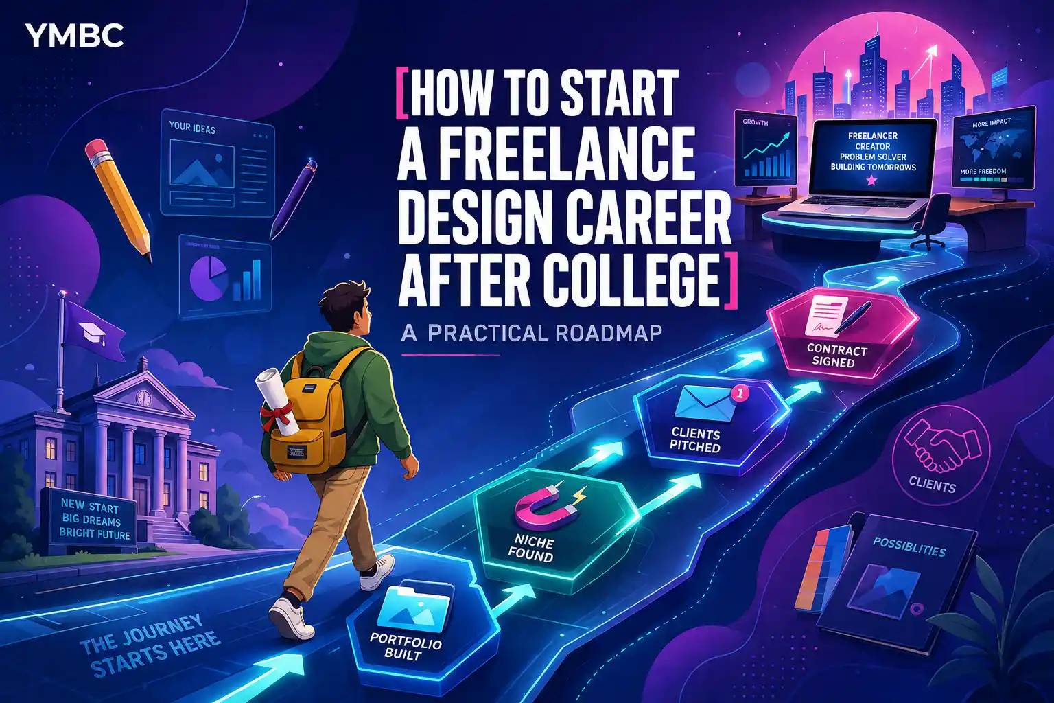 How to Start a Freelance Design Career After College: A Practical Roadmap