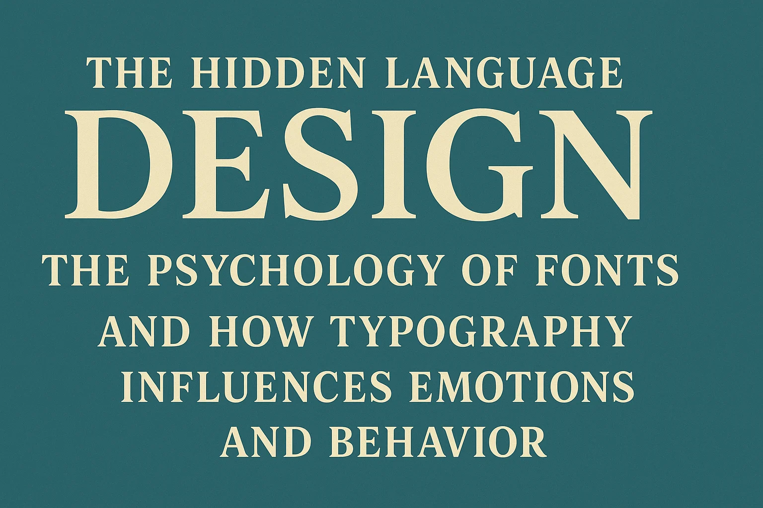 The Hidden Language of Design: The Psychology of Fonts and How Typography Influences Emotions and Behavior